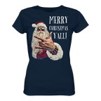 Weihnachtsshirt Damen Cool Santa • Merry Christmas y'all • Bio-Ladies-Shirt