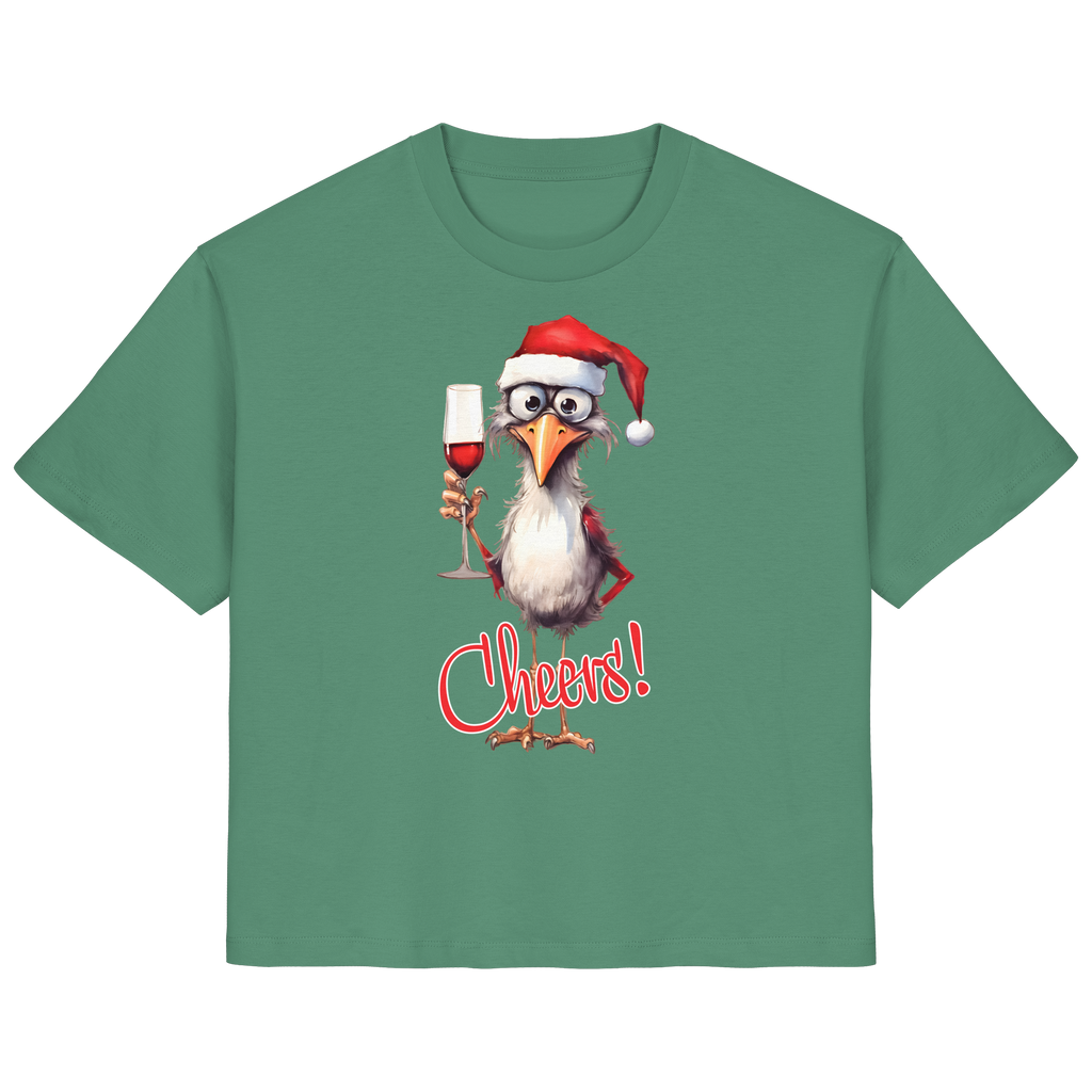 Weihnachtsshirt Damen • Santa Chicken Cheers! • Bio-Ladies-Shirt