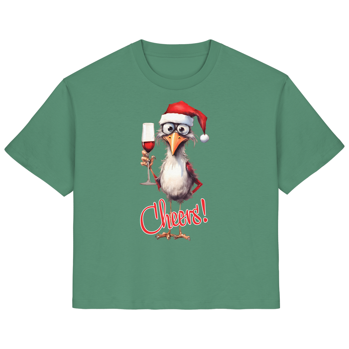 Weihnachtsshirt Damen • Santa Chicken Cheers! • Bio-Ladies-Shirt