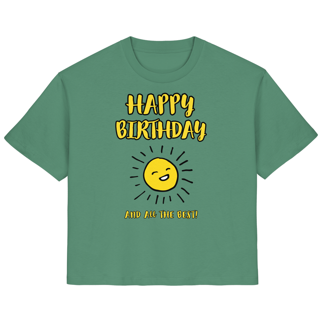 Geburtstagsshirt Damen Happy Birthday and all the best • Bio-Ladies-Shirt