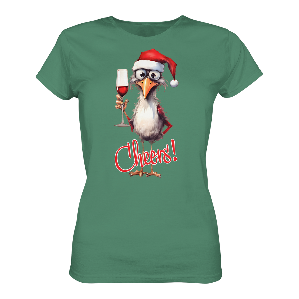 Weihnachtsshirt Damen • Santa Chicken Cheers! • Bio-Ladies-Shirt
