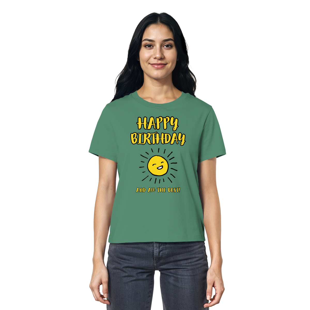 Geburtstagsshirt Damen Happy Birthday and all the best • Bio-Ladies-Shirt