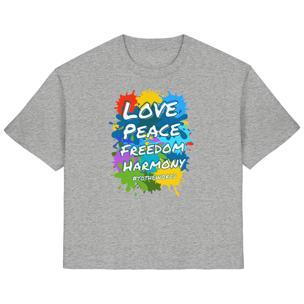 Peace-Damenshirt • Love Peace Freedom Harmony • Bio-Ladies-Shirt