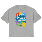 Peace-Damenshirt • Love Peace Freedom Harmony • Bio-Ladies-Shirt
