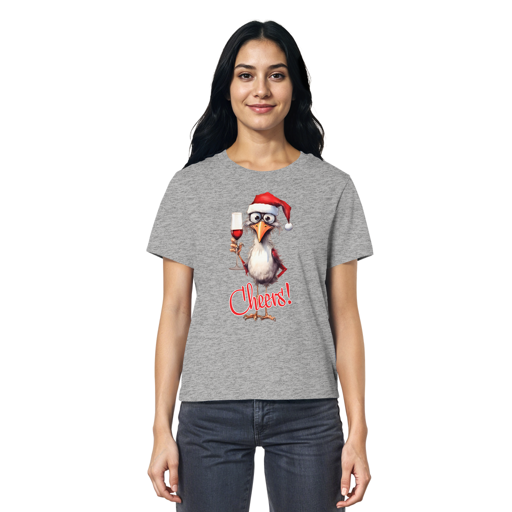 Weihnachtsshirt Damen • Santa Chicken Cheers! • Bio-Ladies-Shirt
