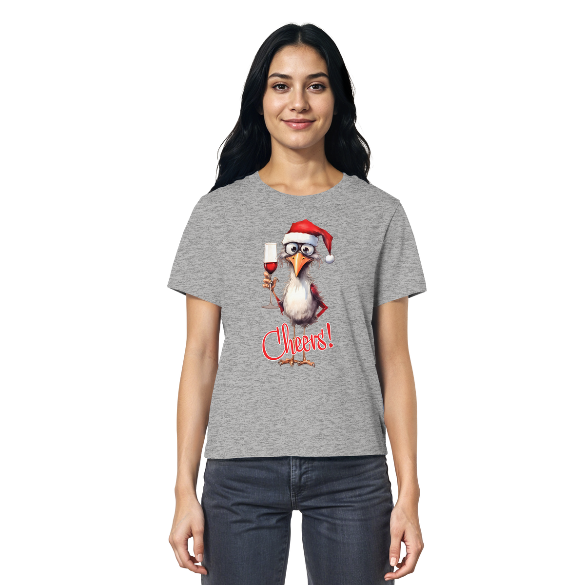 Weihnachtsshirt Damen • Santa Chicken Cheers! • Bio-Ladies-Shirt