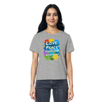 Peace-Damenshirt • Love Peace Freedom Harmony • Bio-Ladies-Shirt
