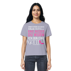 Damenshirt mit Spruch • Knie nieder du Wurm, ich bin eine Göttin • Bio-Ladies-Shirt