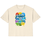 Peace-Damenshirt • Love Peace Freedom Harmony • Bio-Ladies-Shirt