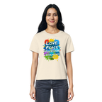 Peace-Damenshirt • Love Peace Freedom Harmony • Bio-Ladies-Shirt