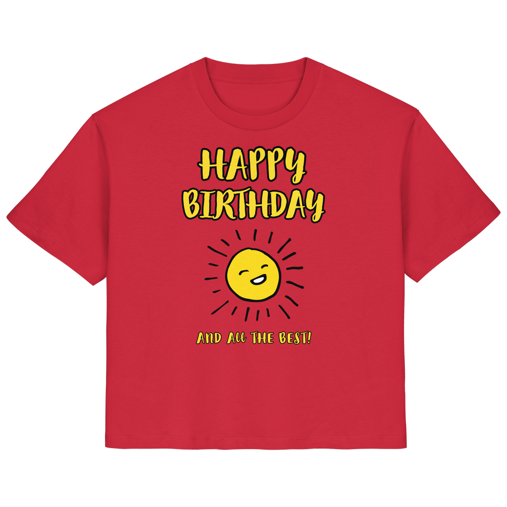 Geburtstagsshirt Damen Happy Birthday and all the best • Bio-Ladies-Shirt
