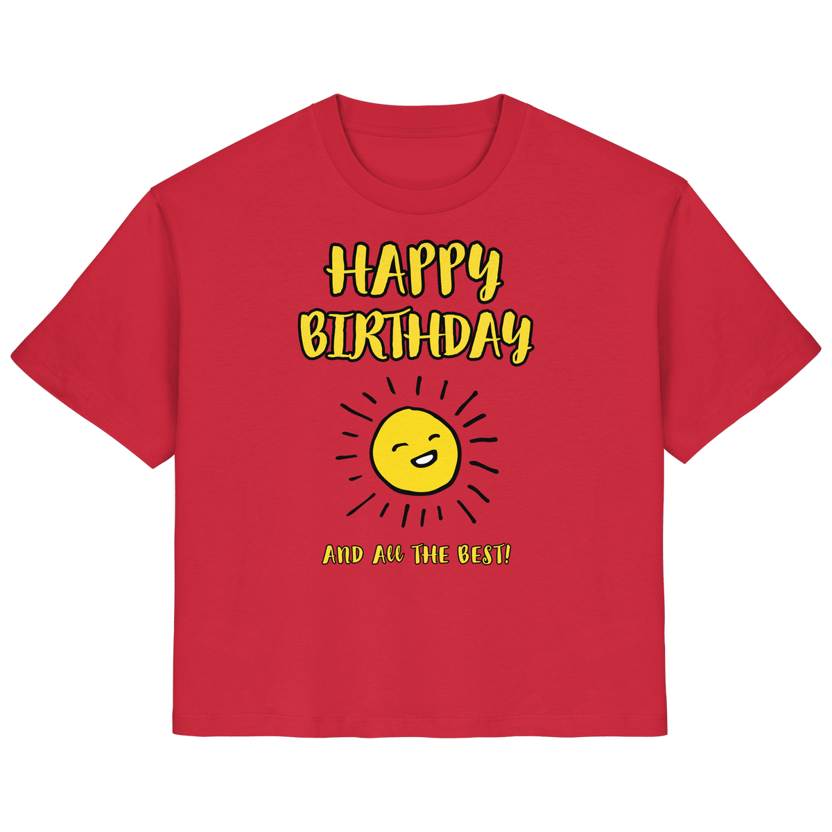 Geburtstagsshirt Damen Happy Birthday and all the best • Bio-Ladies-Shirt