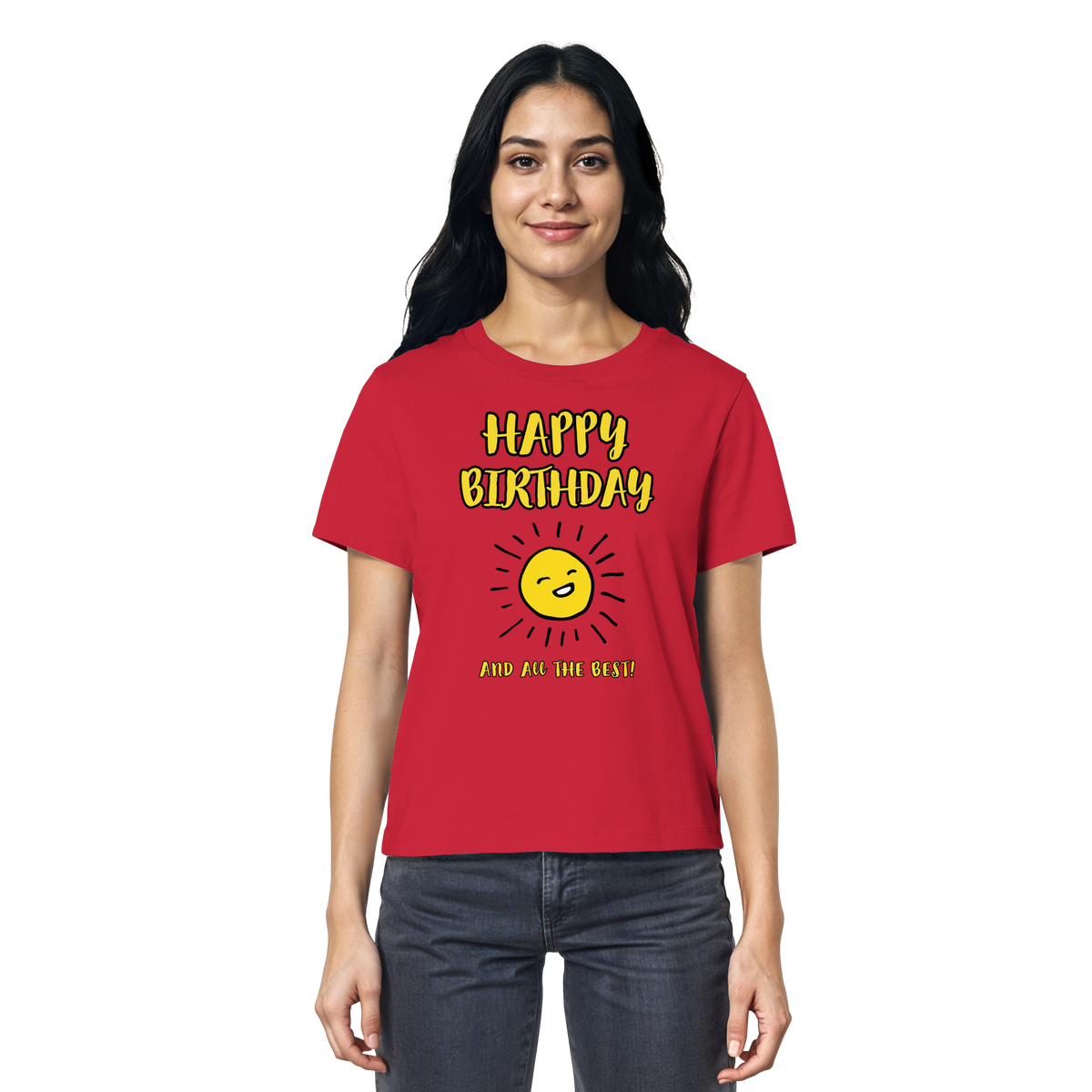 Geburtstagsshirt Damen Happy Birthday and all the best • Bio-Ladies-Shirt