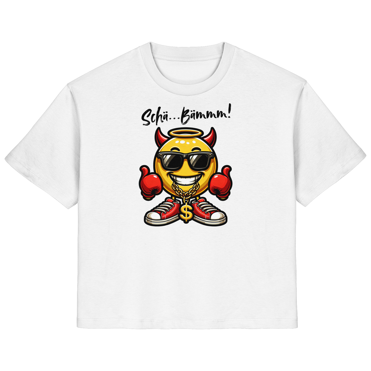 Damenshirt mit Emoji • Schä…Bämmm! • Bio-Ladies-Shirt