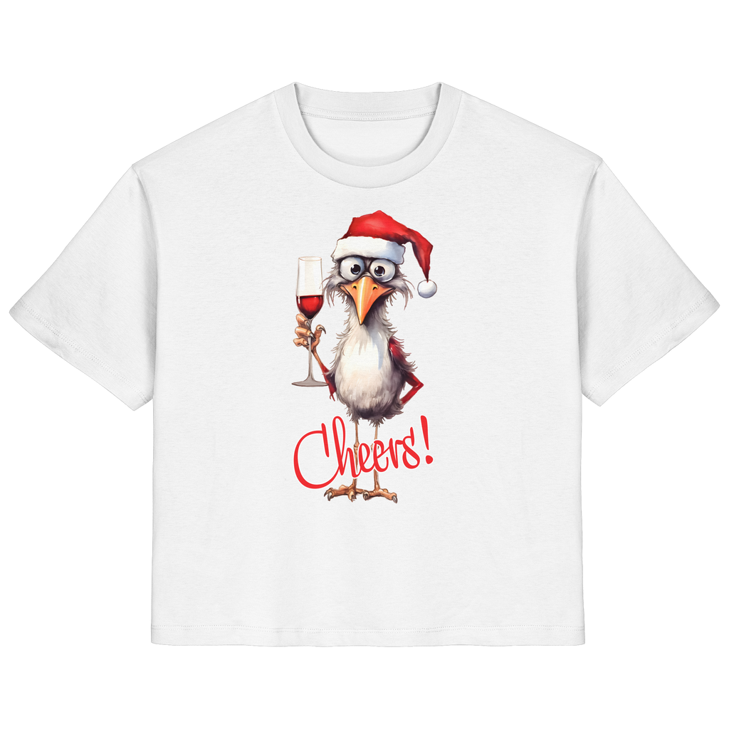 Weihnachtsshirt Damen • Santa Chicken Cheers! • Bio-Ladies-Shirt