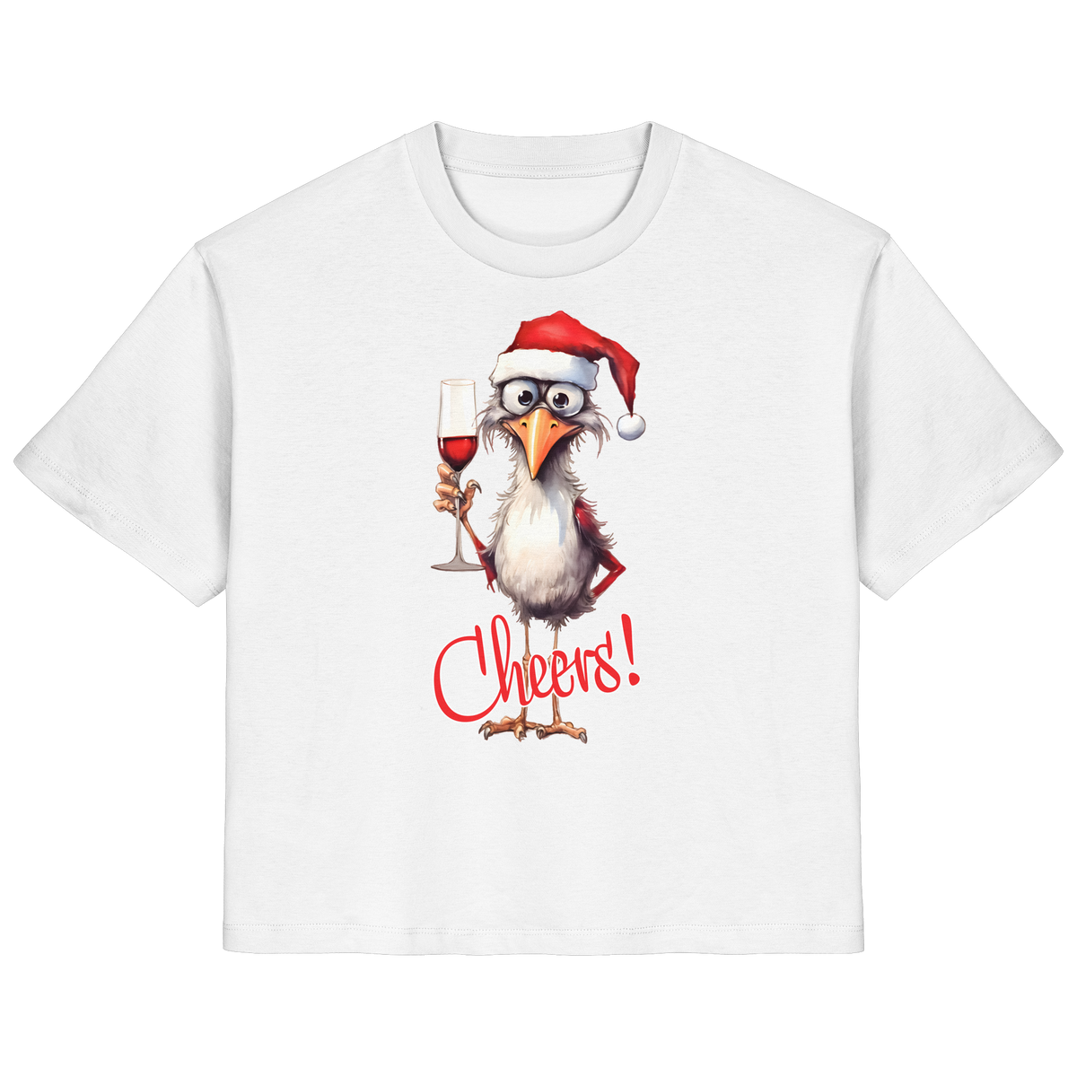Weihnachtsshirt Damen • Santa Chicken Cheers! • Bio-Ladies-Shirt