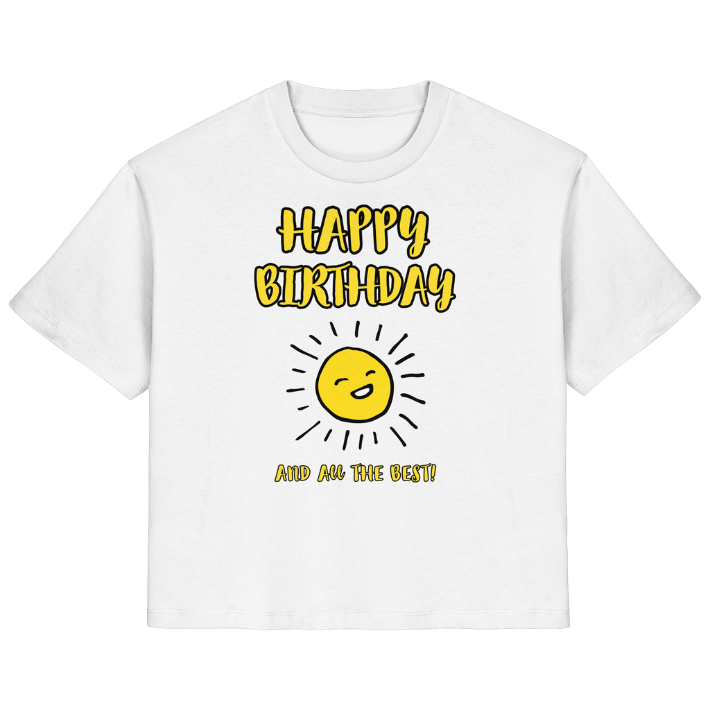 Geburtstagsshirt Damen Happy Birthday and all the best • Bio-Ladies-Shirt
