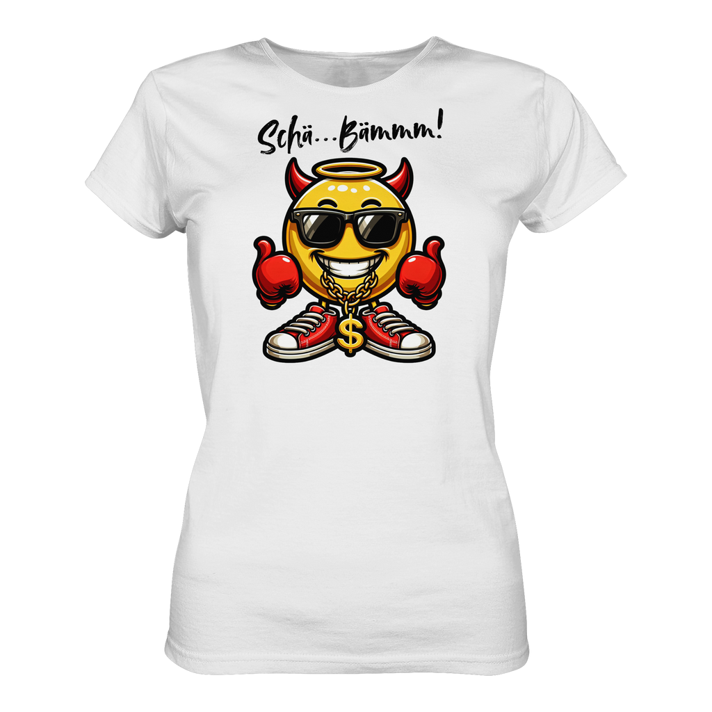 Damenshirt mit Emoji • Schä…Bämmm! • Bio-Ladies-Shirt