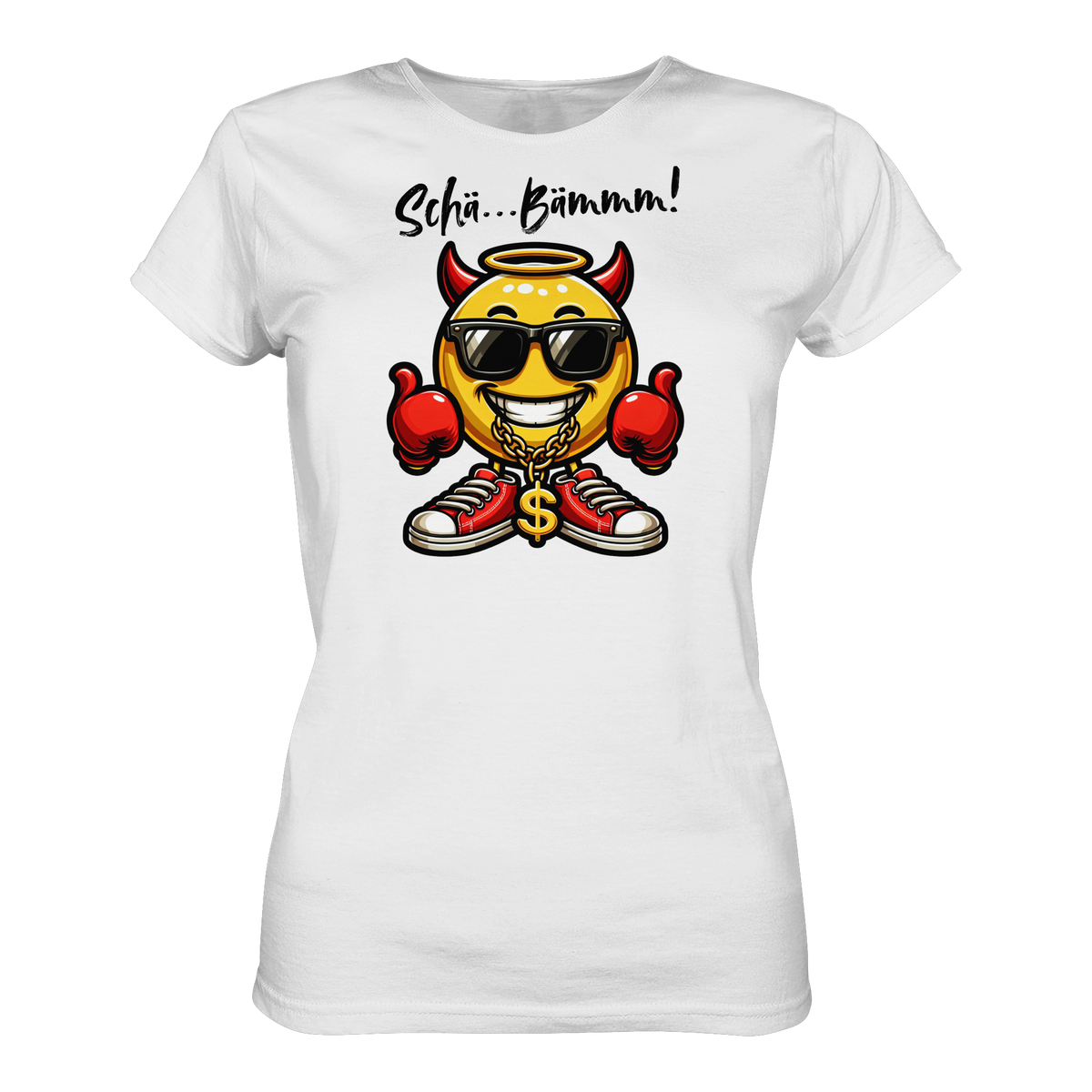 Damenshirt mit Emoji • Schä…Bämmm! • Bio-Ladies-Shirt