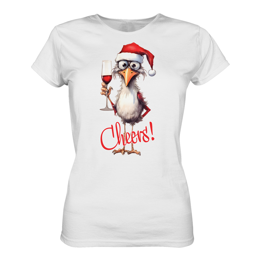 Weihnachtsshirt Damen • Santa Chicken Cheers! • Bio-Ladies-Shirt