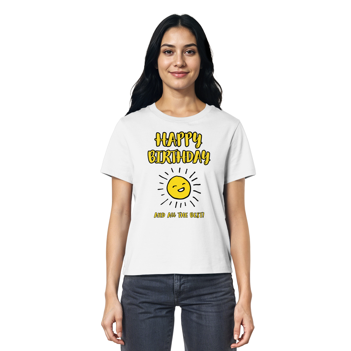 Geburtstagsshirt Damen Happy Birthday and all the best • Bio-Ladies-Shirt