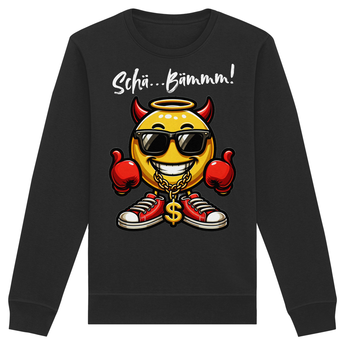 Lustiges Sweatshirt mit Emoji • Schä…Bämmm! • Bio-Unisex