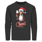 Lustiger Weihnachtspullover • Santa Chicken Cheers! • Bio-Sweatshirt