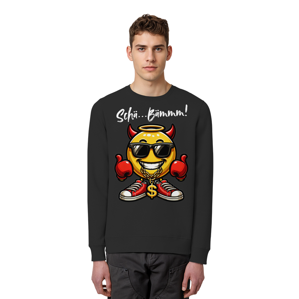 Lustiges Sweatshirt mit Emoji • Schä…Bämmm! • Bio-Unisex