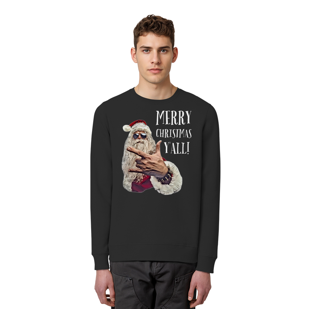 Weihnachtspullover Cool Santa • Merry Christmas y'all • Bio-Sweatshirt
