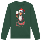 Lustiger Weihnachtspullover • Santa Chicken Cheers! • Bio-Sweatshirt