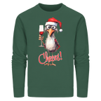 Lustiger Weihnachtspullover • Santa Chicken Cheers! • Bio-Sweatshirt