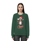 Lustiger Weihnachtspullover • Santa Chicken Cheers! • Bio-Sweatshirt
