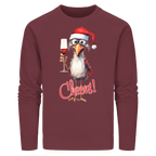 Lustiger Weihnachtspullover • Santa Chicken Cheers! • Bio-Sweatshirt