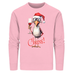 Lustiger Weihnachtspullover • Santa Chicken Cheers! • Bio-Sweatshirt