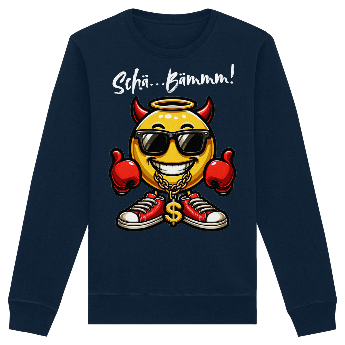 Lustiges Sweatshirt mit Emoji • Schä…Bämmm! • Bio-Unisex