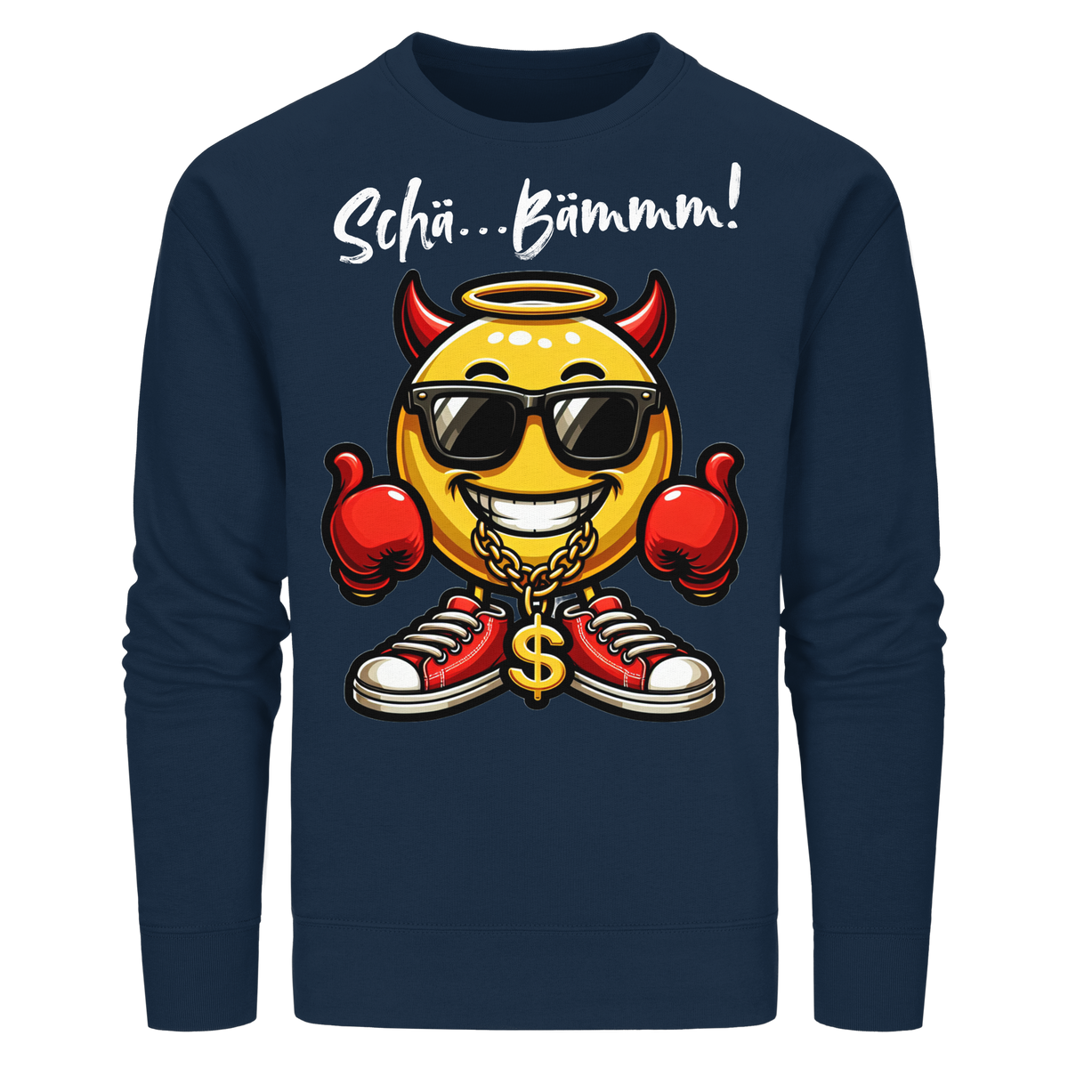 Lustiges Sweatshirt mit Emoji • Schä…Bämmm! • Bio-Unisex