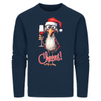 Lustiger Weihnachtspullover • Santa Chicken Cheers! • Bio-Sweatshirt
