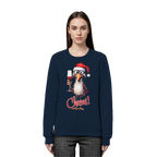 Lustiger Weihnachtspullover • Santa Chicken Cheers! • Bio-Sweatshirt