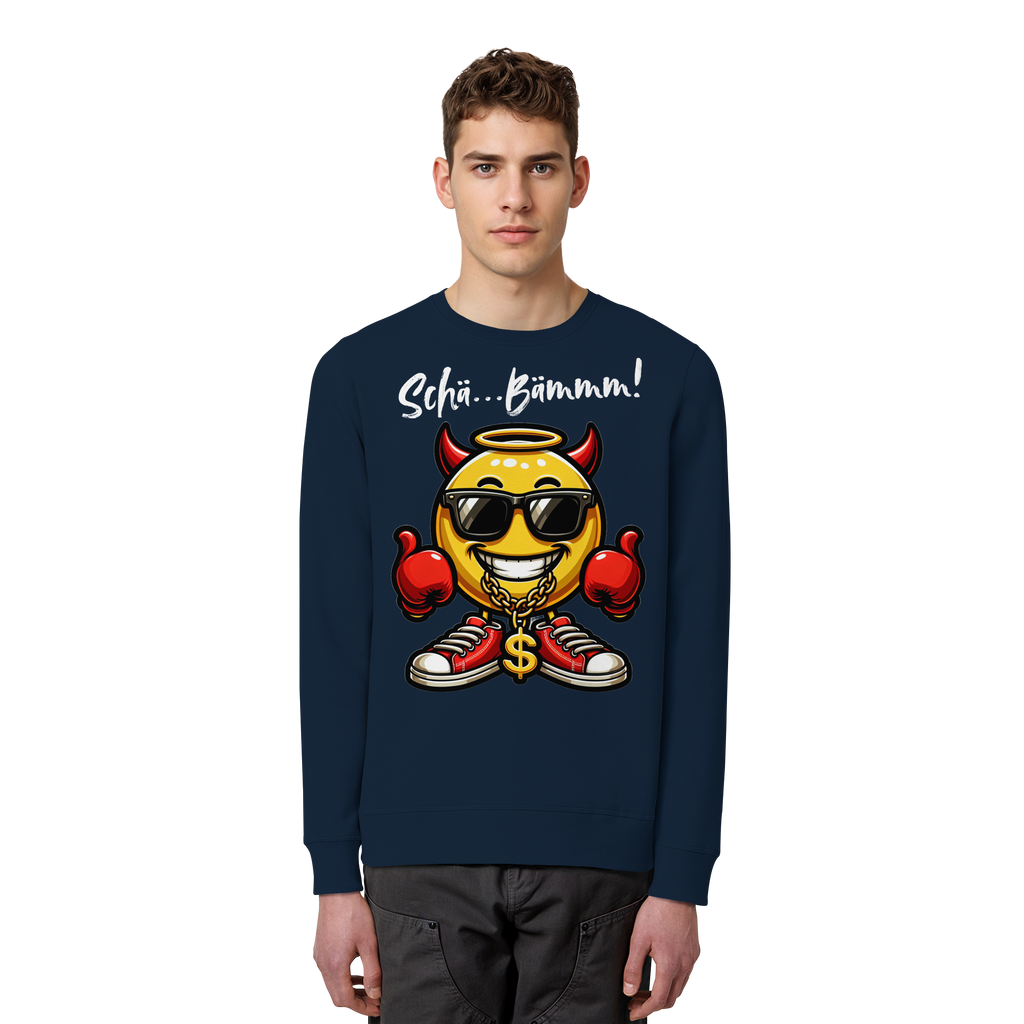 Lustiges Sweatshirt mit Emoji • Schä…Bämmm! • Bio-Unisex