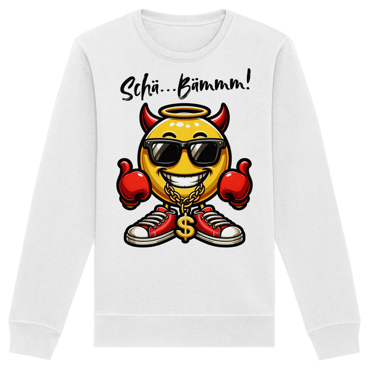 Lustiges Sweatshirt mit Emoji • Schä…Bämmm! • Bio-Unisex