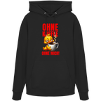 Lustiger Hoodie mit Ente • Ohne Kaffee, ohne mich! • Bio-Kapuzenpullover