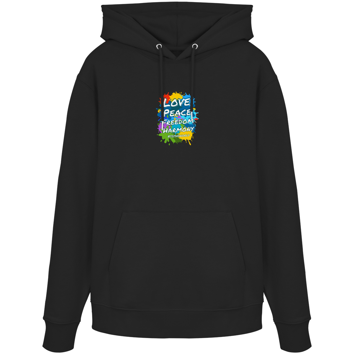 Peace-Hoodie • Love Peace Freedom Harmony • Bio-Kapuzenpullover