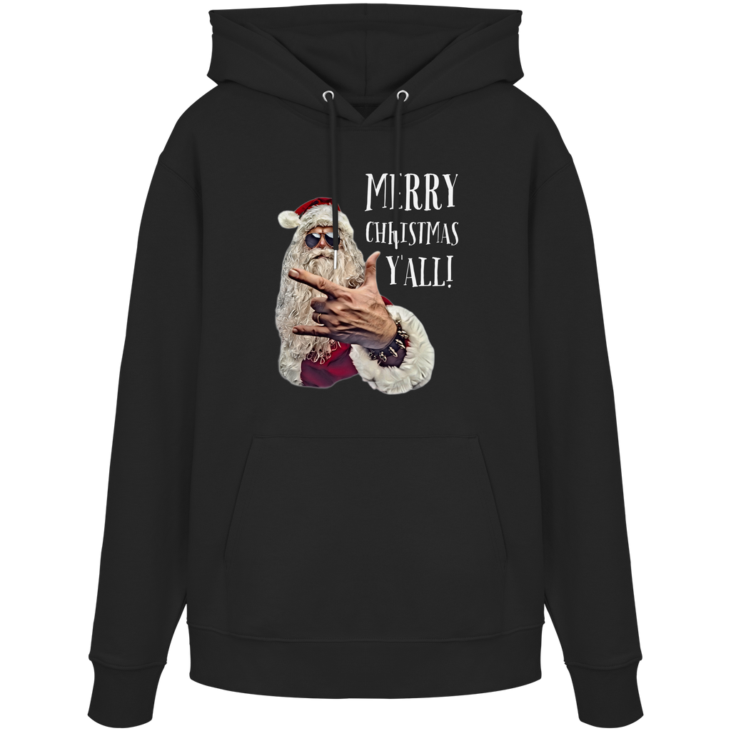 Weihnachts-Hoodie Cool Santa • Merry Christmas y'all • Bio-Kapuzenpullover