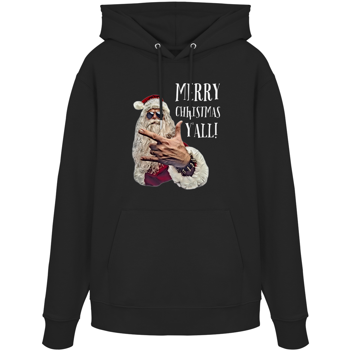 Weihnachts-Hoodie Cool Santa • Merry Christmas y'all • Bio-Kapuzenpullover
