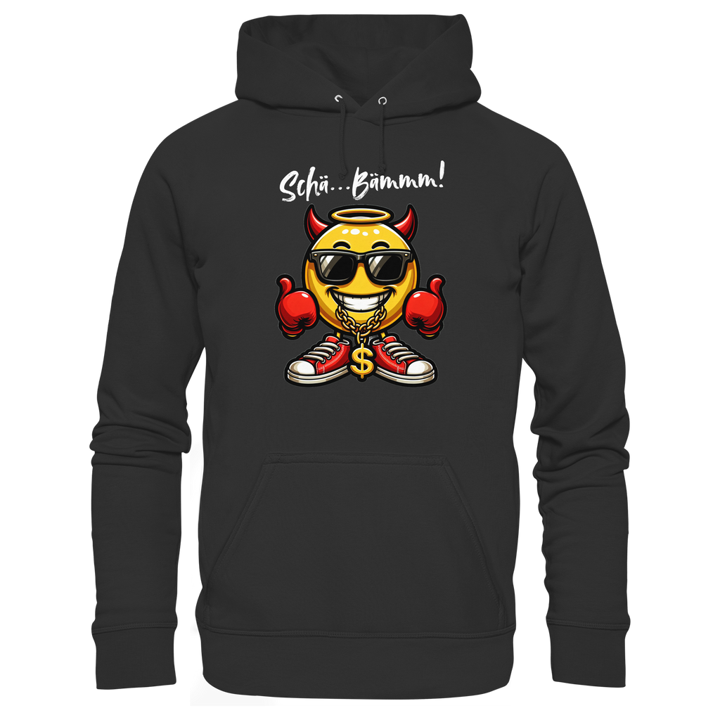 Lustiger Hoodie mit Emoji • Schä…Bämmm! • Bio-Kapuzenpullover