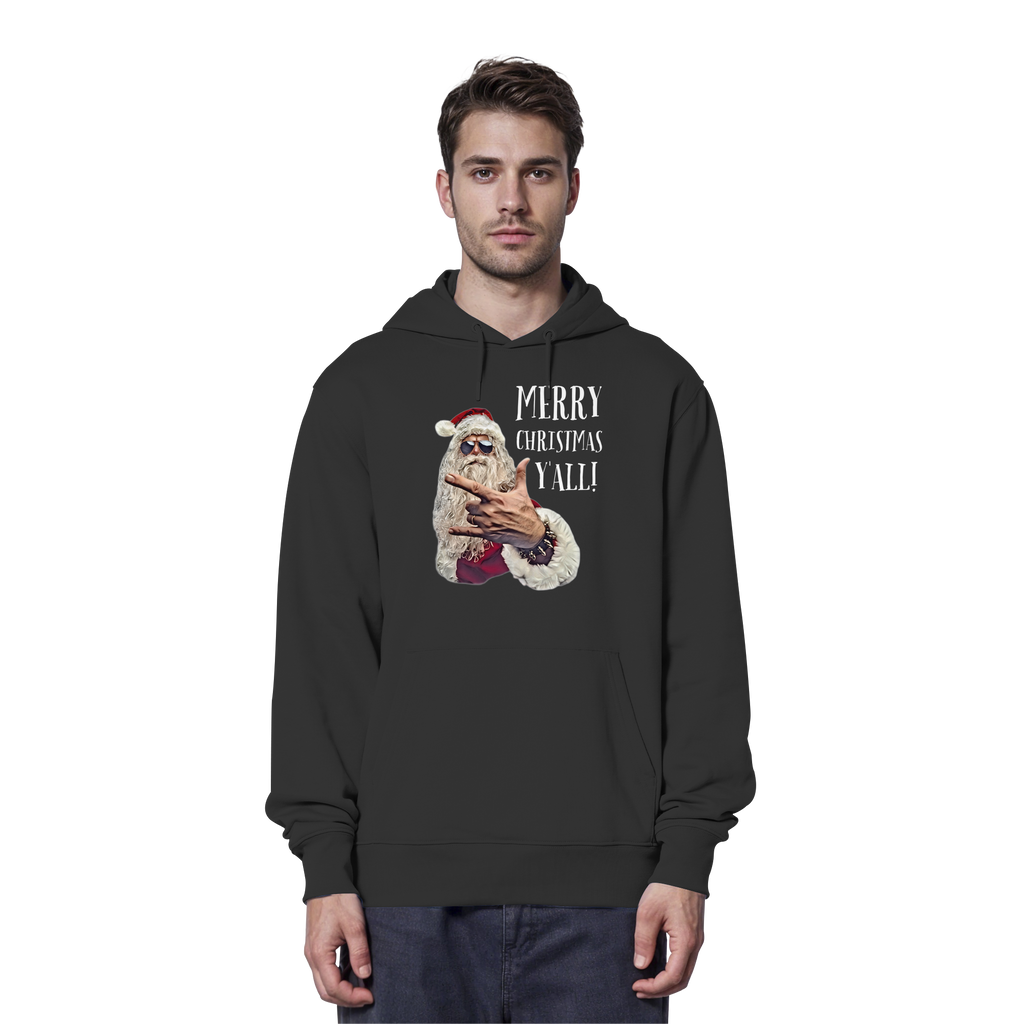 Weihnachts-Hoodie Cool Santa • Merry Christmas y'all • Bio-Kapuzenpullover