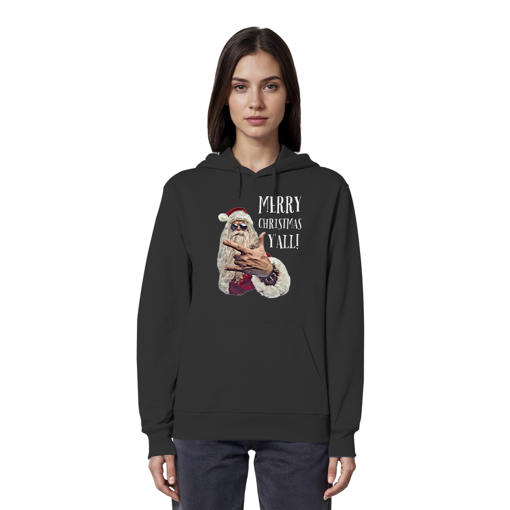 Weihnachts-Hoodie Cool Santa • Merry Christmas y'all • Bio-Kapuzenpullover