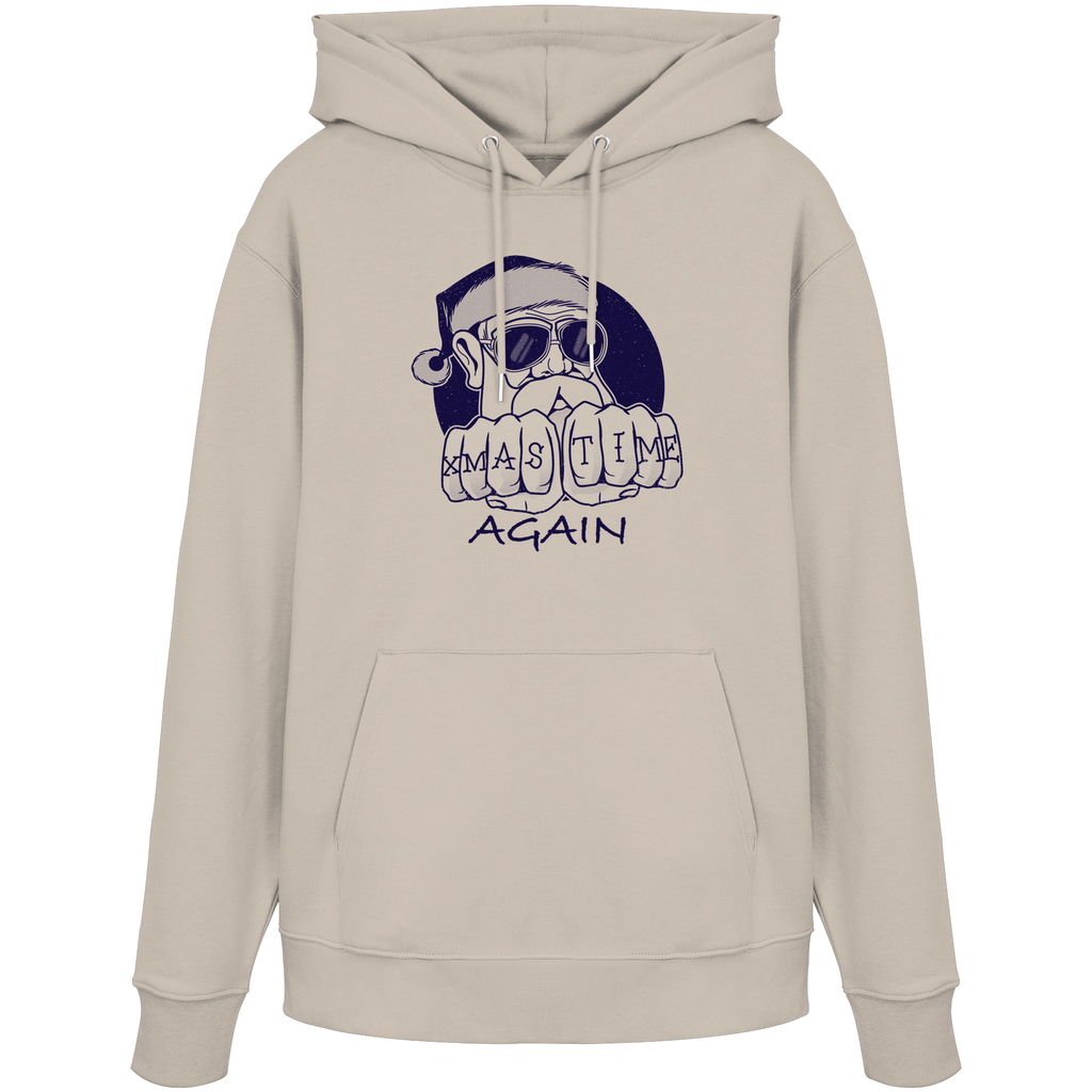 Weihnachts-Hoodie Cool Santa • Xmas Time Again • Bio-Kapuzenpullover Unisex
