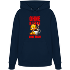 Lustiger Hoodie mit Ente • Ohne Kaffee, ohne mich! • Bio-Kapuzenpullover
