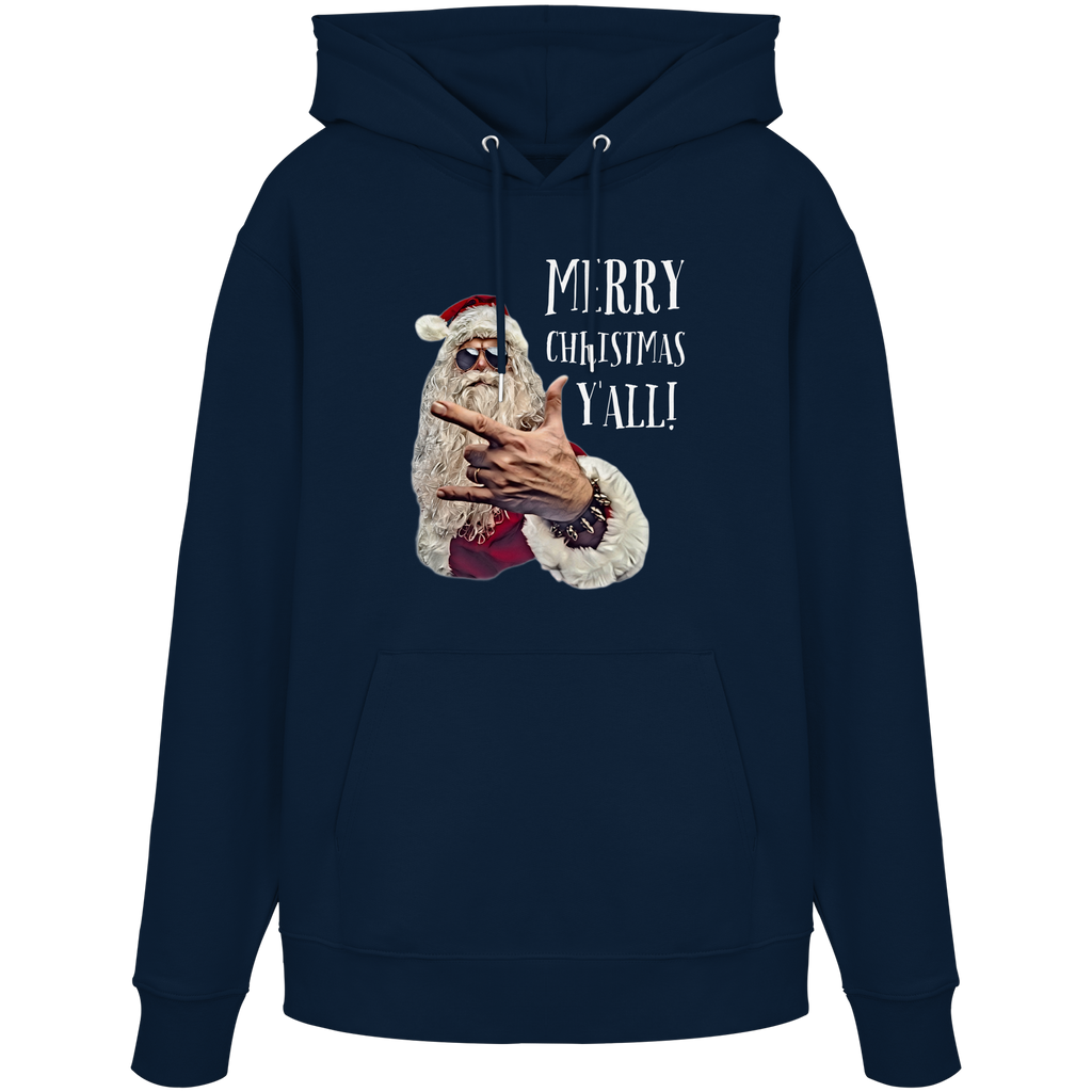 Weihnachts-Hoodie Cool Santa • Merry Christmas y'all • Bio-Kapuzenpullover